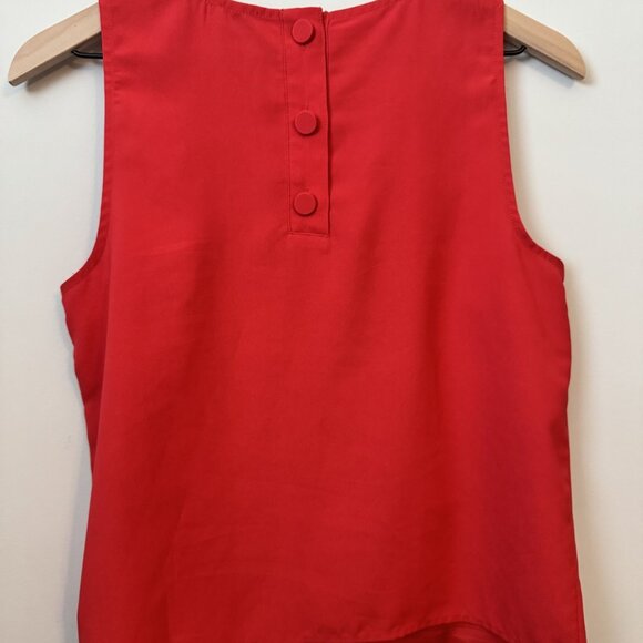 J.Crew Size Extra Small (XS) J.Crew Red Sleeveless Tank Top Classic Blouse Women - Picture 3 of 3